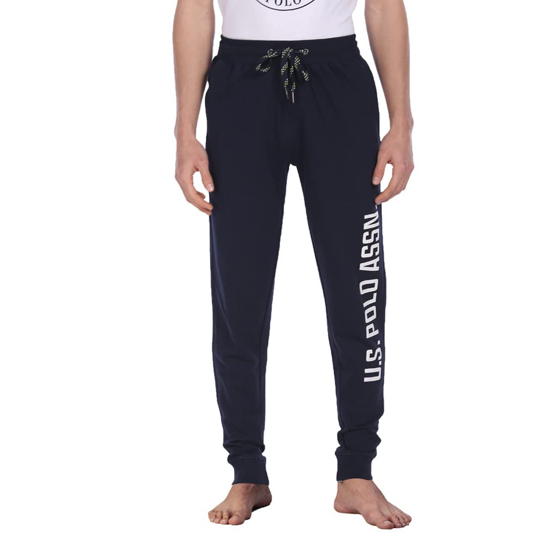 U.S. Polo Assn. Men's I675 Comfort Fit Solid Cotton Poly Joggers Pack of 1 (I675-195-PL_Navy_XL)