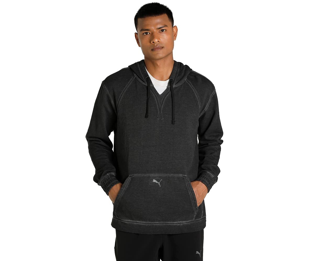 PUMA Men, STUDIO WASH HOODIE, Black, S, (52211401)