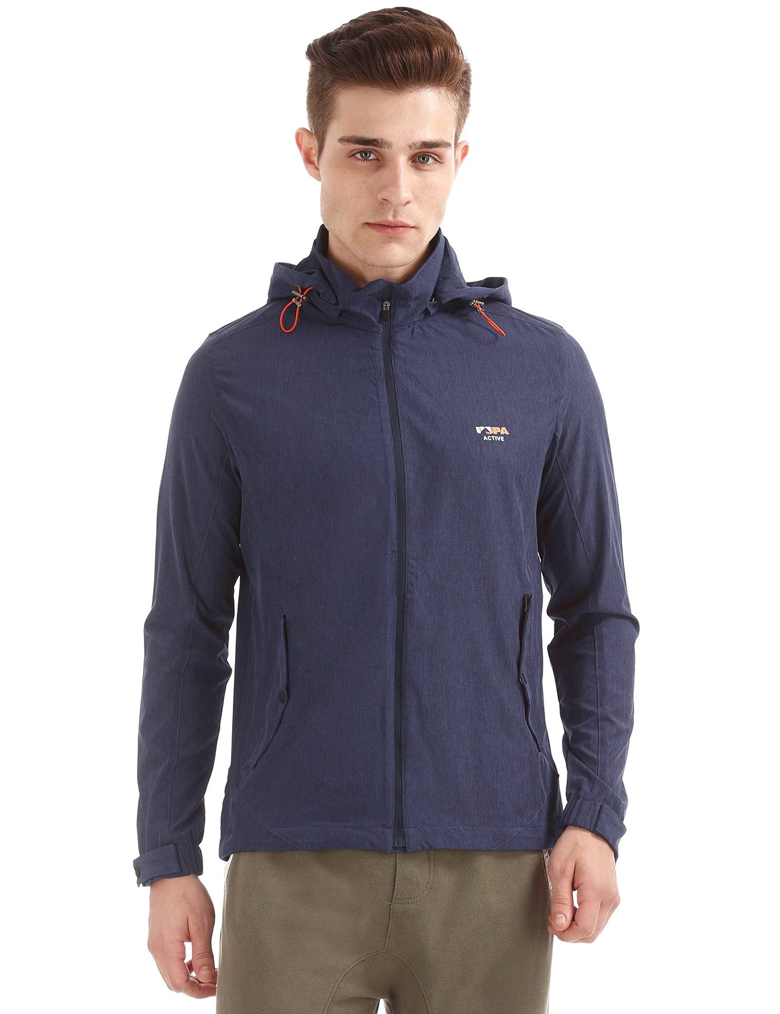 U.S. POLO ASSN. Men's Blended Casual Regular Fit Hooded Sweat Shirt (Dark Blue, Small)