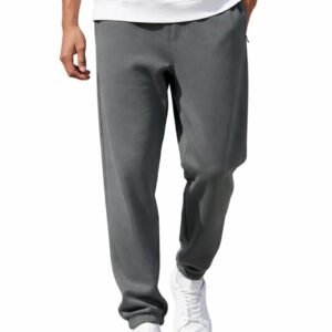 Bewakoof Men's Solid Oversized Fit Cotton Joggers_646462_Grey_XL