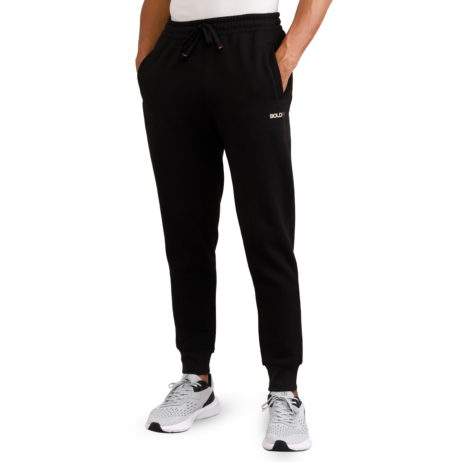 Boldfit Joggers For men Cotton Track Pant For Men Sports Winter Lower For Men For Running Casual mens track pants Activewear Trousers For Men & Boys Slim Fit Gym Track Pants For Men -Black, Large