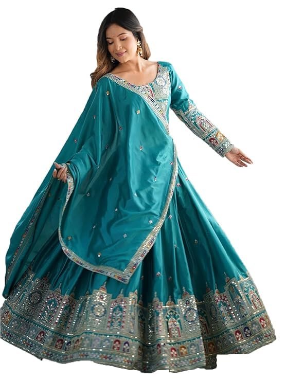 TILKI FASHION Traditional Lehenga Choli semistiched lengha choli with beautiful design Embrodery Work Lengha Choli Set