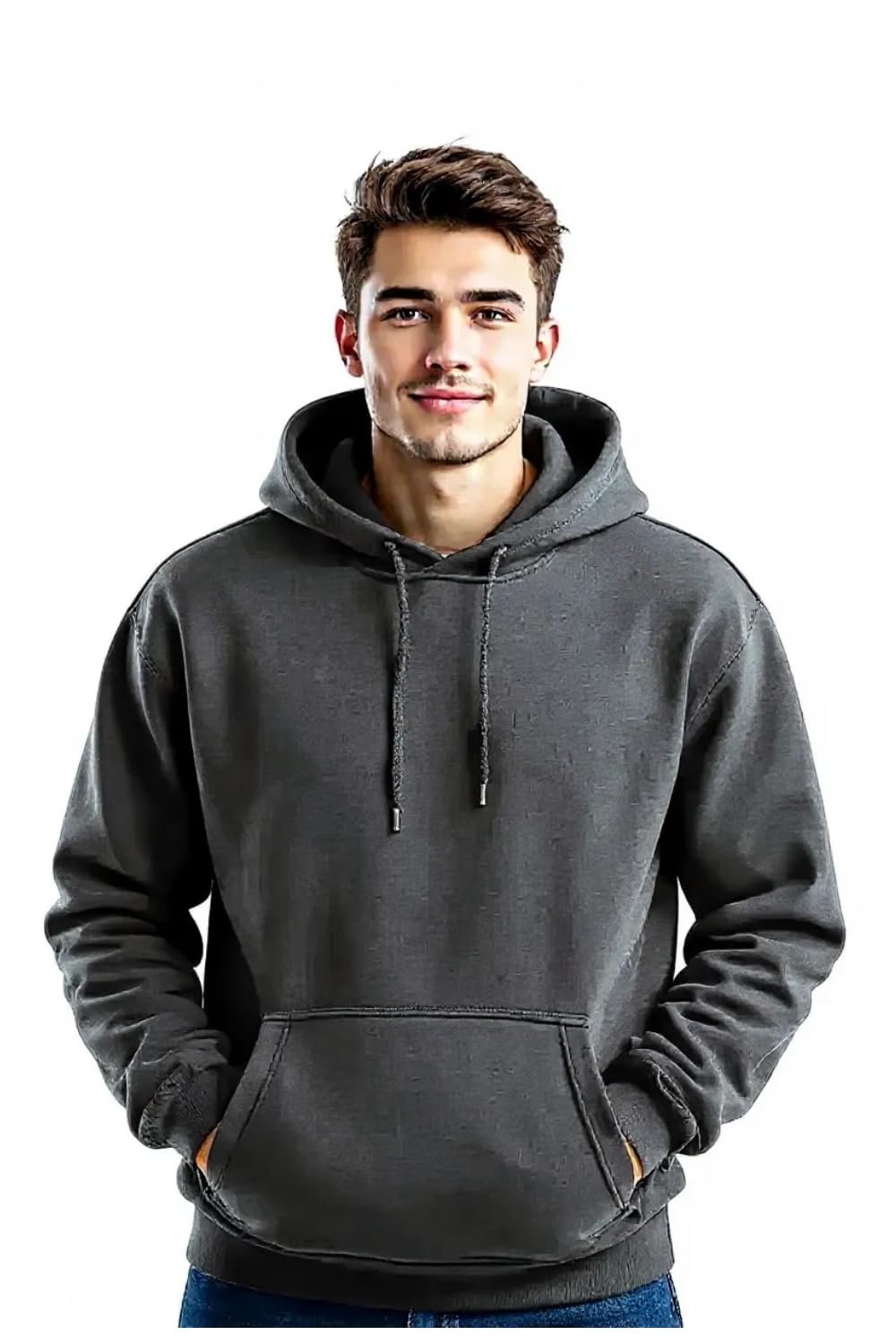 Glowic Men’s Hoodie | Oversized Stylish Sweatshirt for Winter Wear | Trendy Casual Hoodie for Men | Perfect for Gym, Travel, Streetwear Fashion (in, Alpha, L, Plus, Darkgrey)