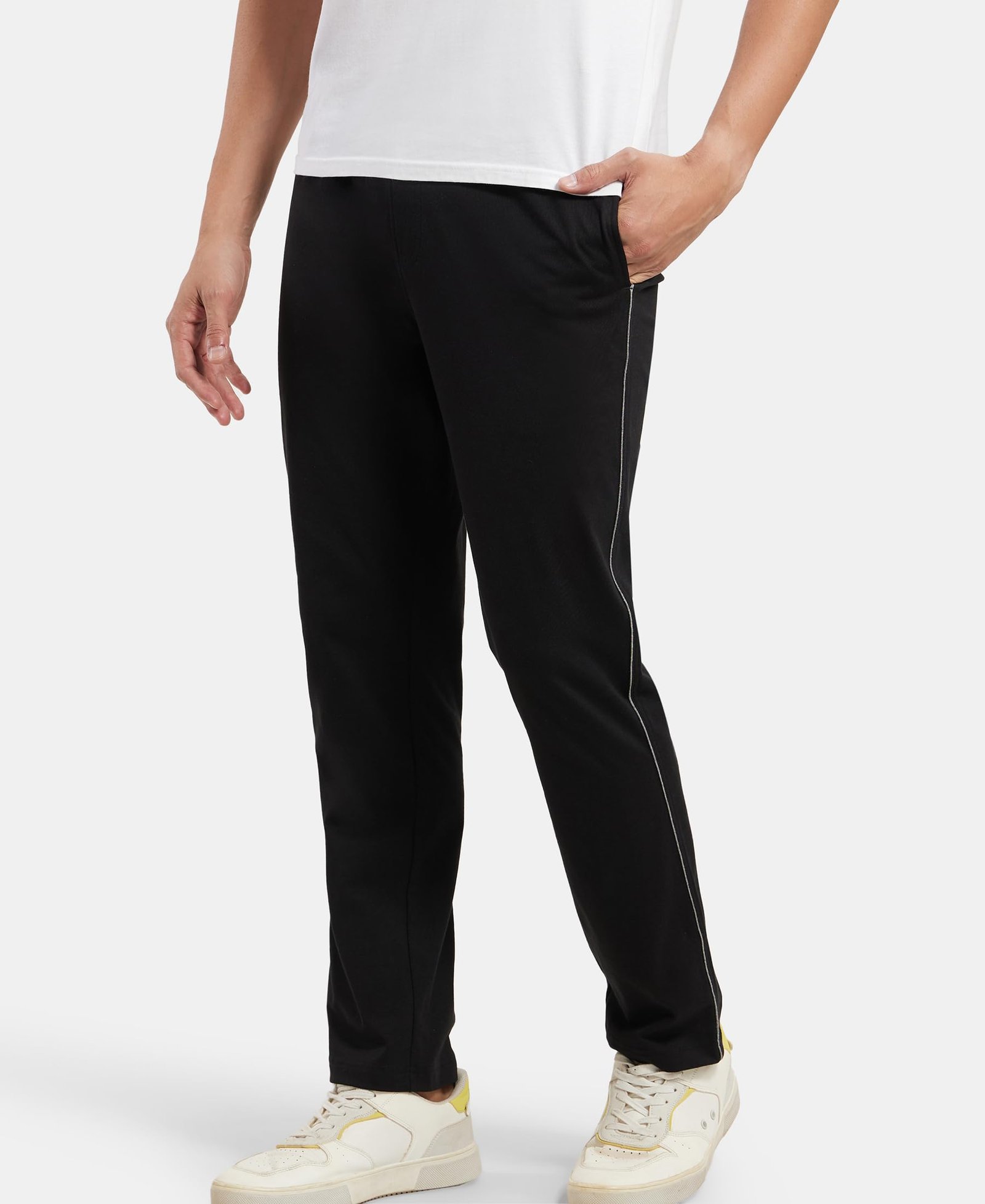 Jockey Men's Relaxed Fit Track pants(9500-0103-BLACK Black XXL_Black_XX-Large) - Image 4